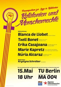 Plakat - Frauenpodium: Katalonien und Menschenrechte